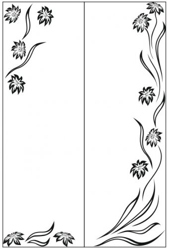 Пескоструйный рисунок Цветы 1376